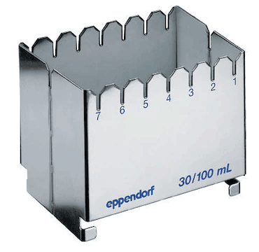 德國艾本德（Eppendorf）ReservoirRack,用于存放10mL、30mL和100mL試劑槽。最多可以放置7個(gè)試劑槽模塊或試劑槽